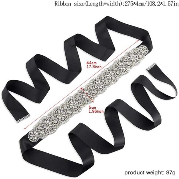 Rhinestone Bridal Belt Crystal Wedding Dress Belt Shiny Wedding Accessories main image 4